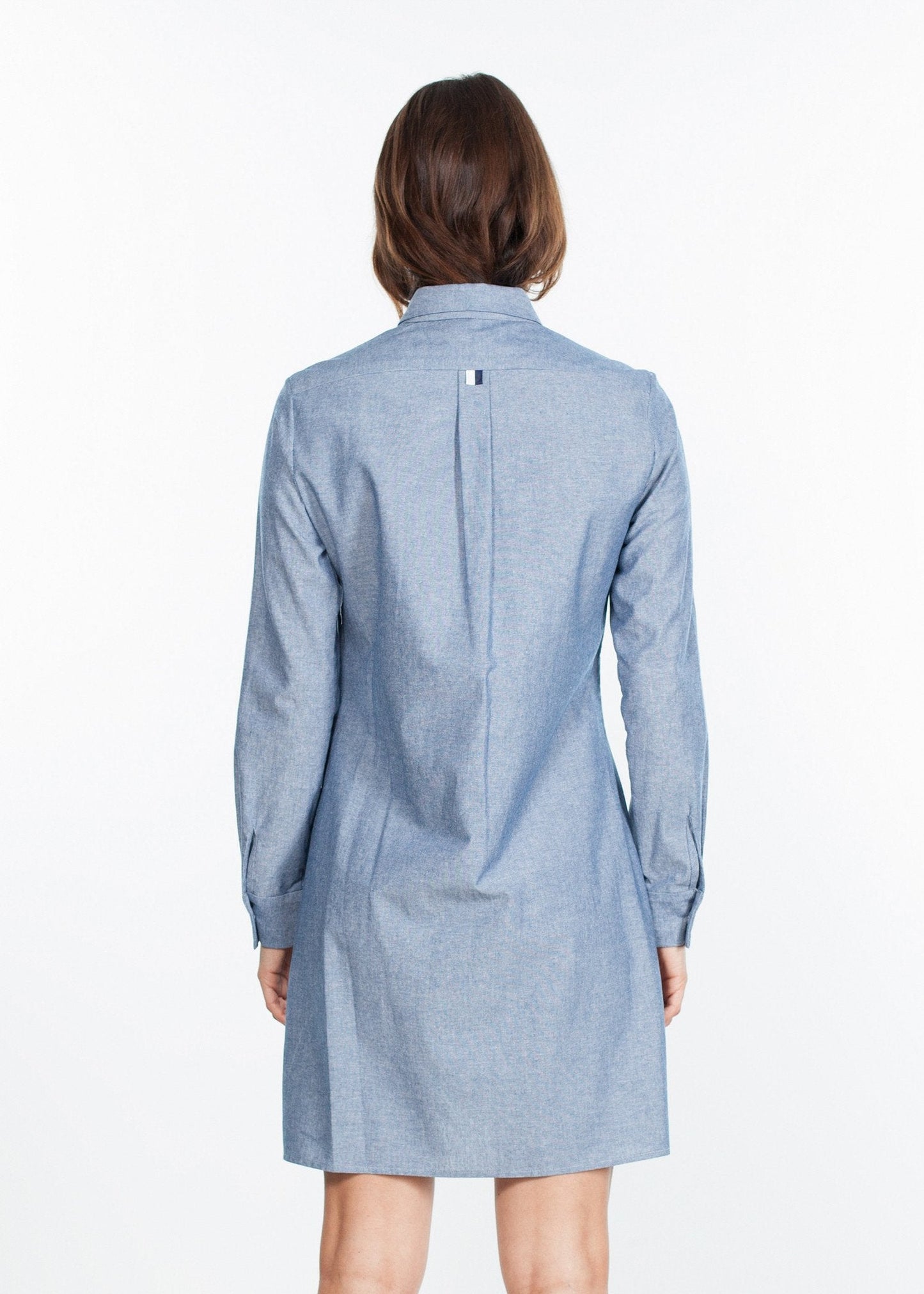 Chambray Shirtdress i blått