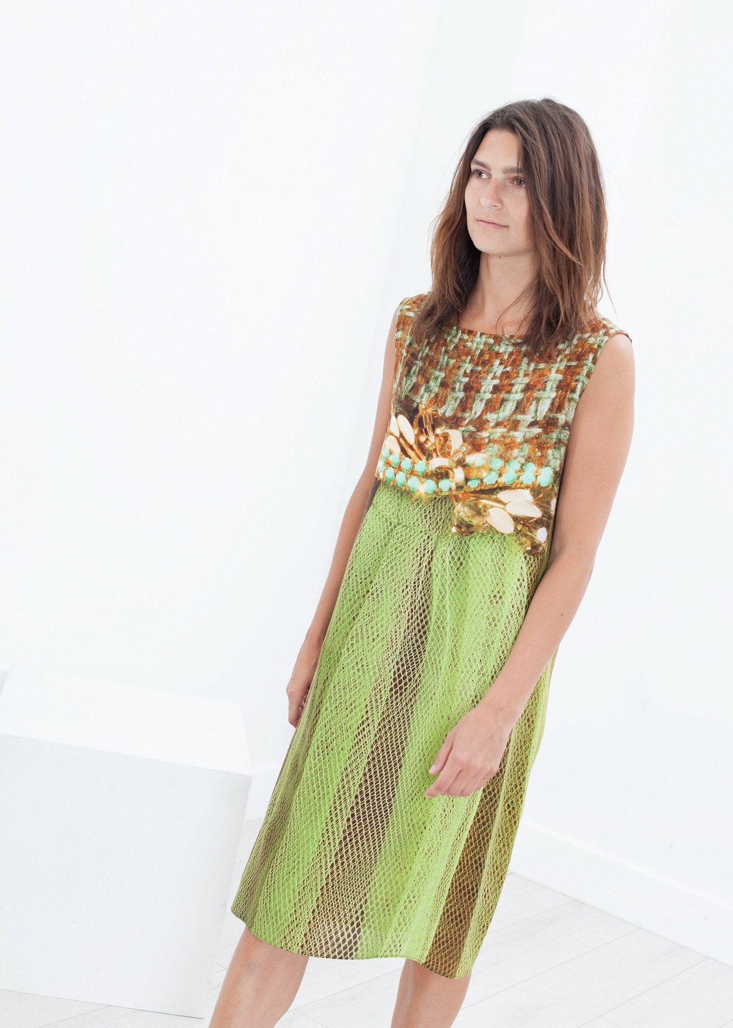 Silk Shift i Tweed och Net