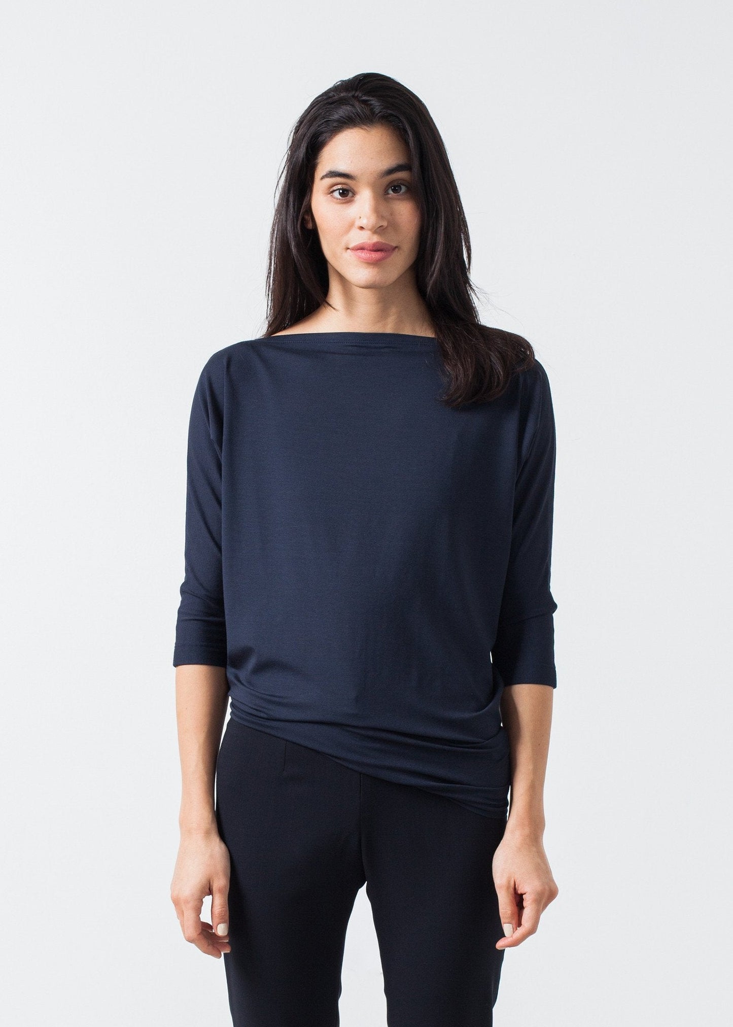 Boat Neck Top i Marine