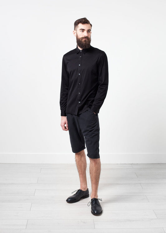 Schottland Button-Up in Schwarz