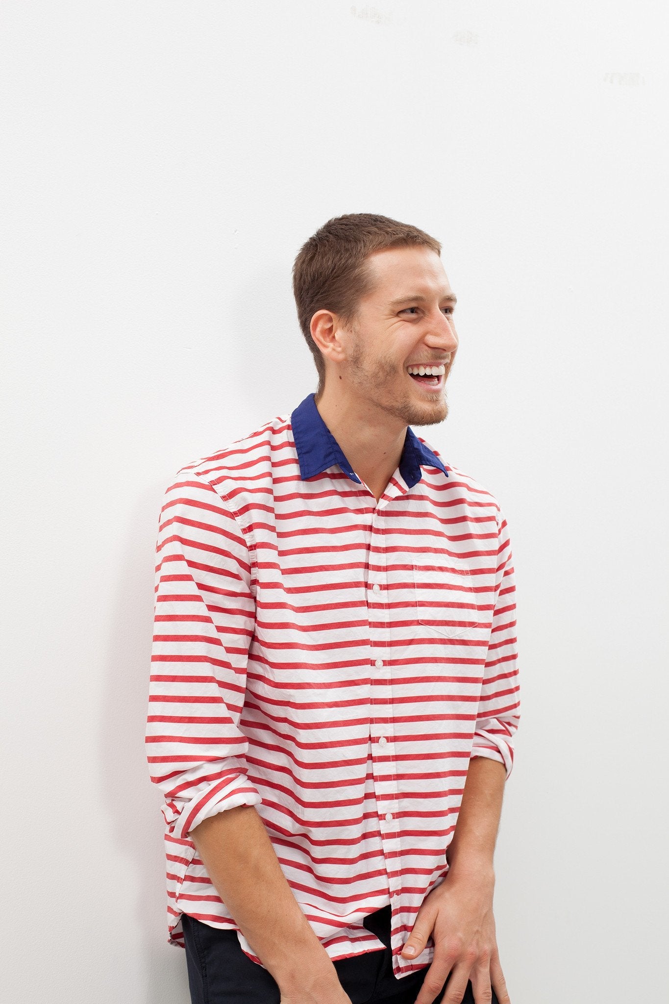 Luke Shirt mit roten Streifen
