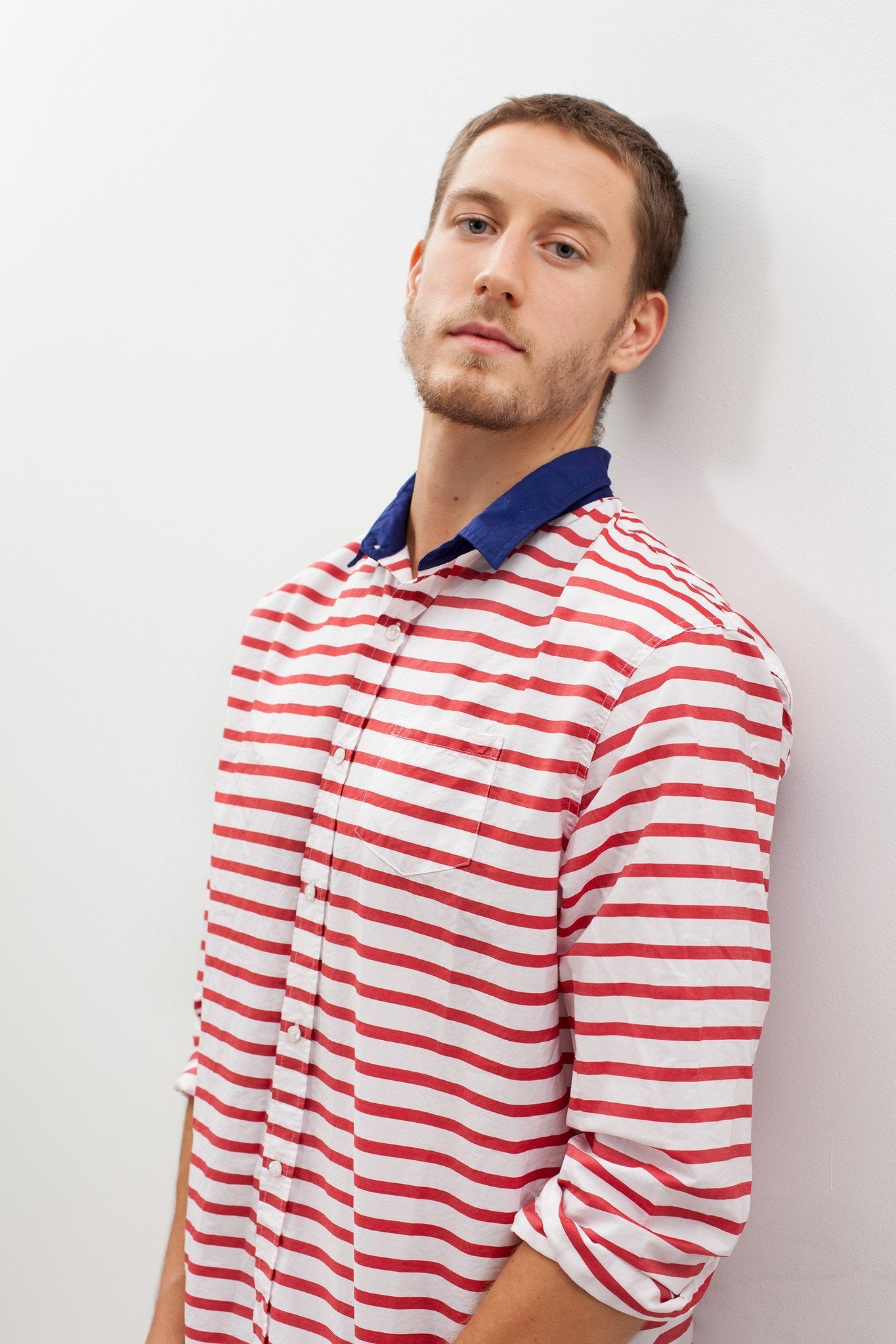 Luke Shirt mit roten Streifen