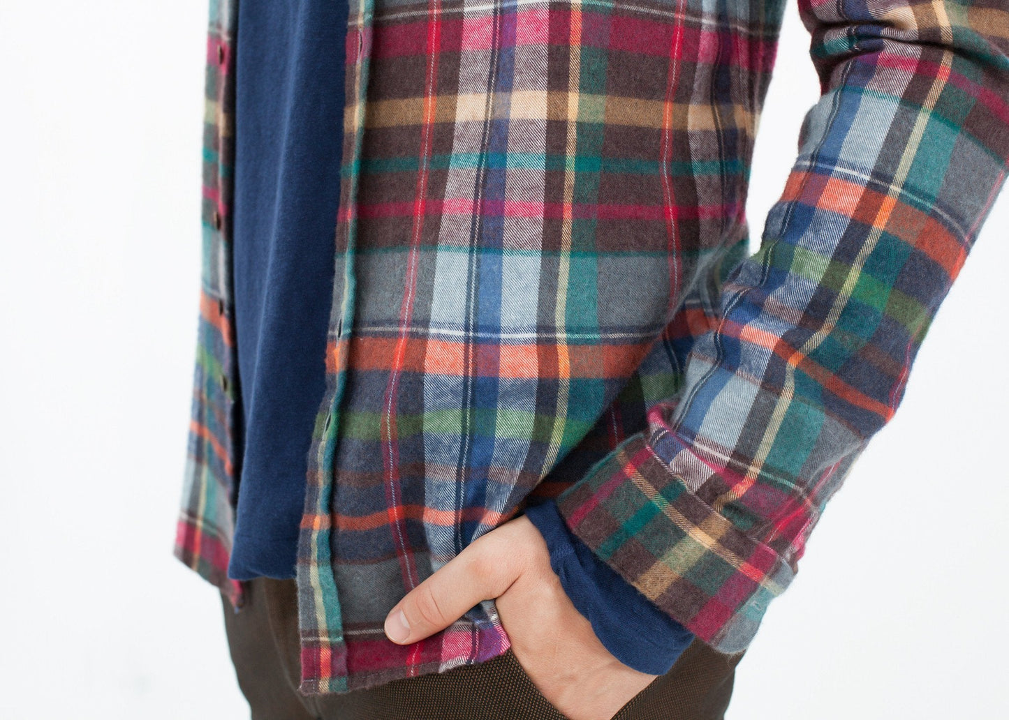 Riccardo Button-Up i Pläd Multi