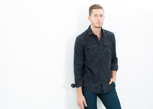 Chemise boutonnée Western Arkansas en Dark Hash Floral