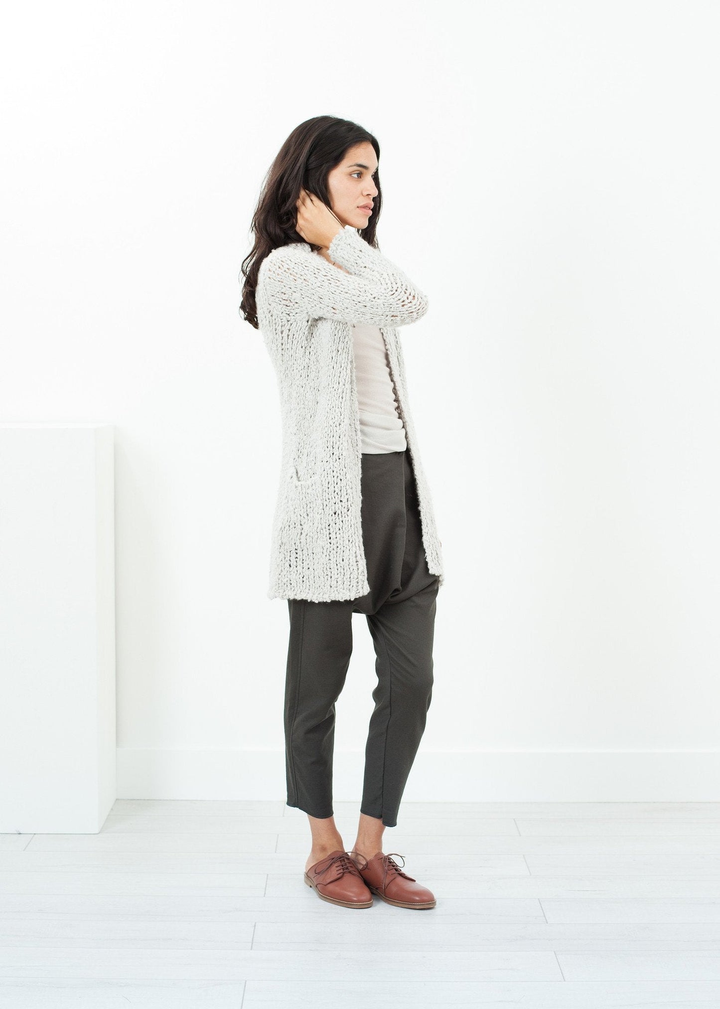 Cardigan à grosses mailles en nuage