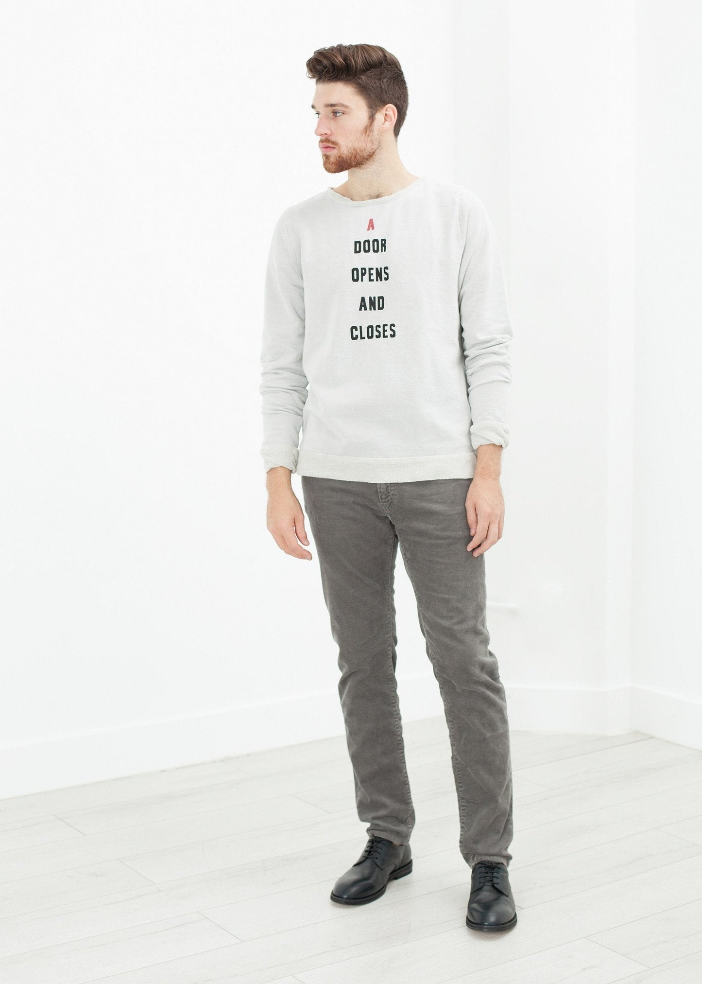 Vintage sweatshirt i ljusgrå 