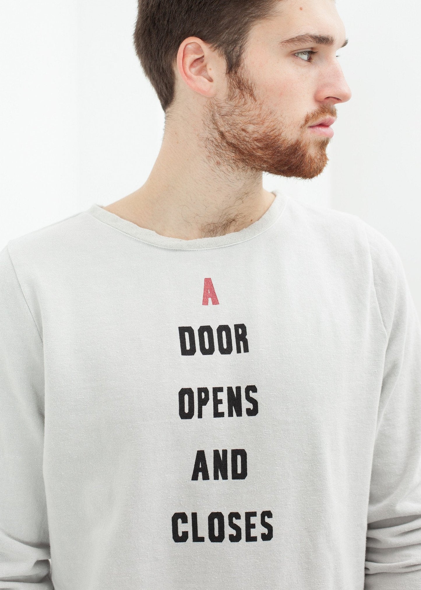 Vintage sweatshirt i ljusgrå 