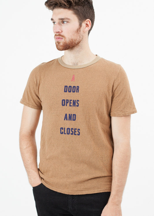 Vintage T-Shirt aus Seide in Kork