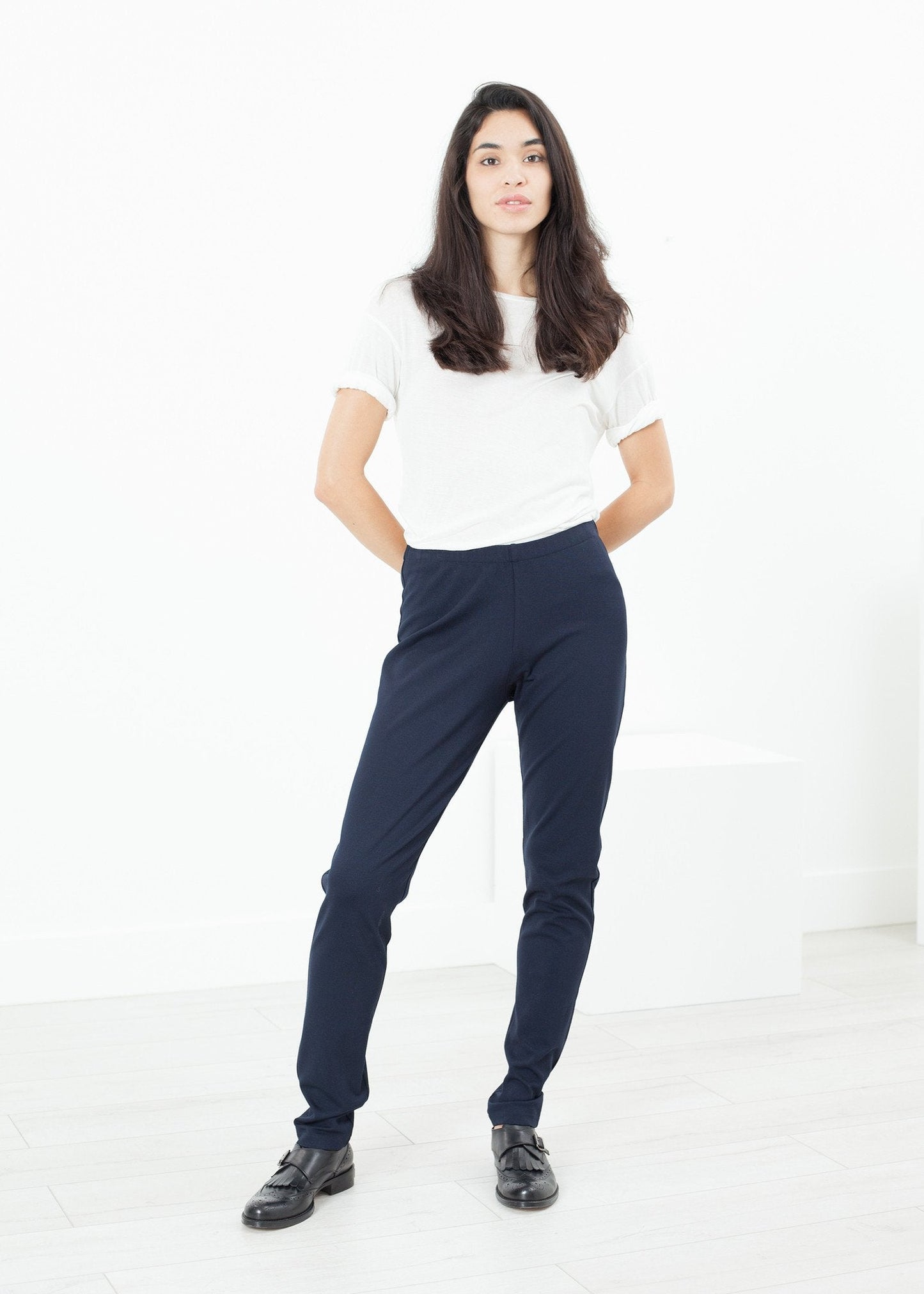 Pantalon Easy Slim en bleu marine