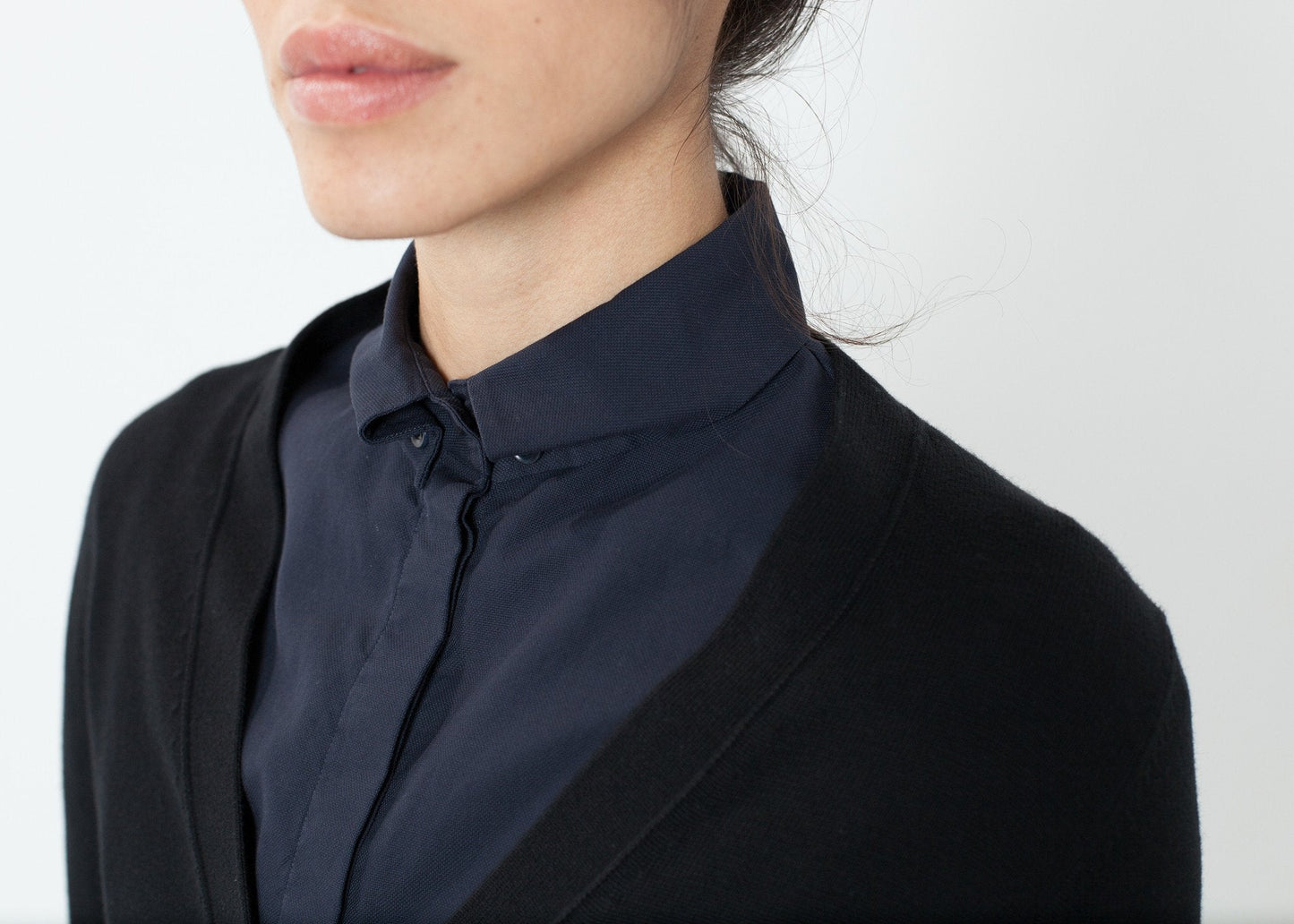 Gefaltetes Tux-Hemd in Marineblau