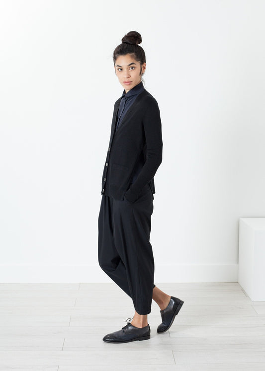 Quadratische Strickjacke in Schwarz 