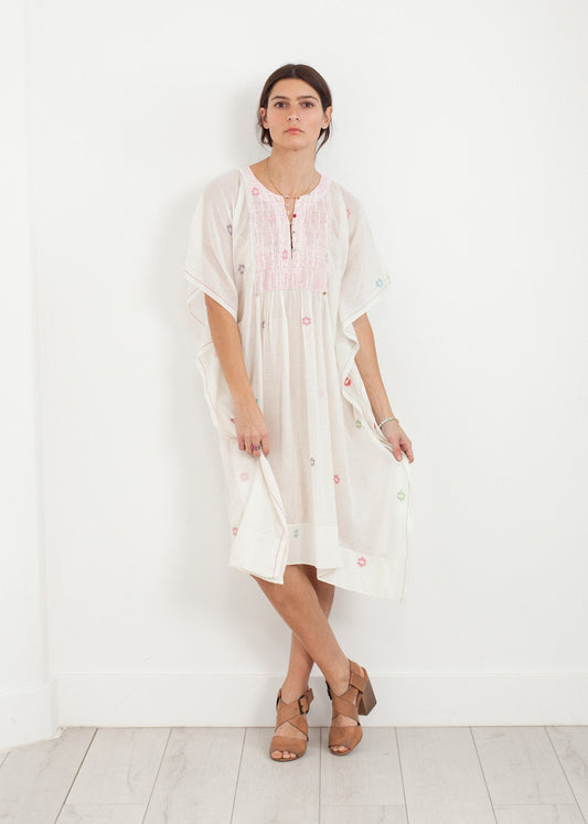 Florales Zeltkleid in Weiß