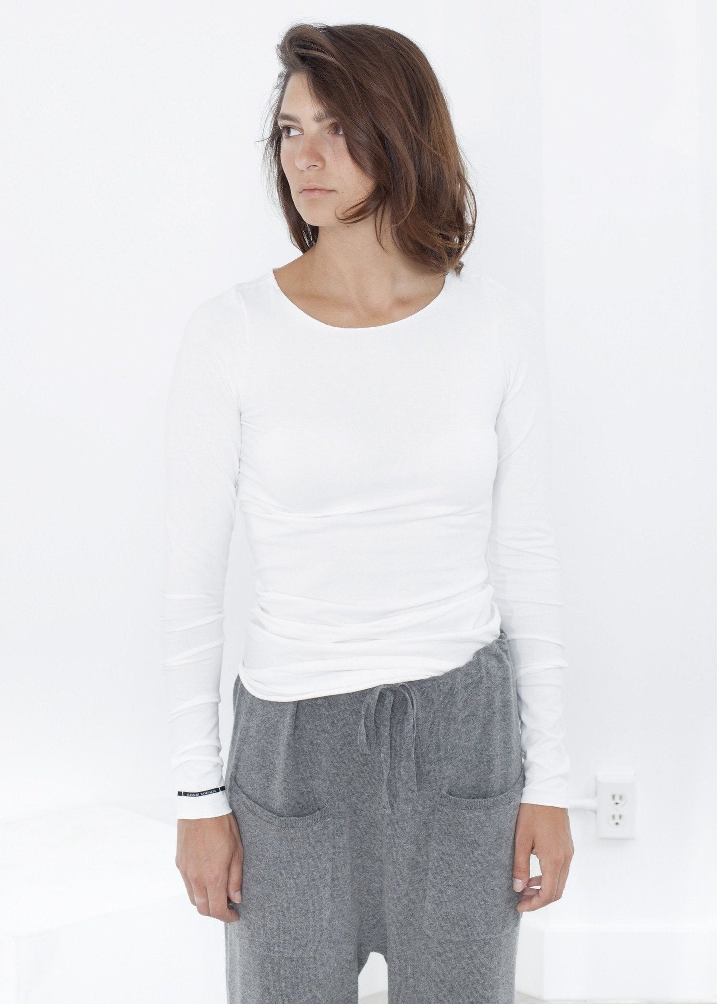 T-shirt stretch en lait