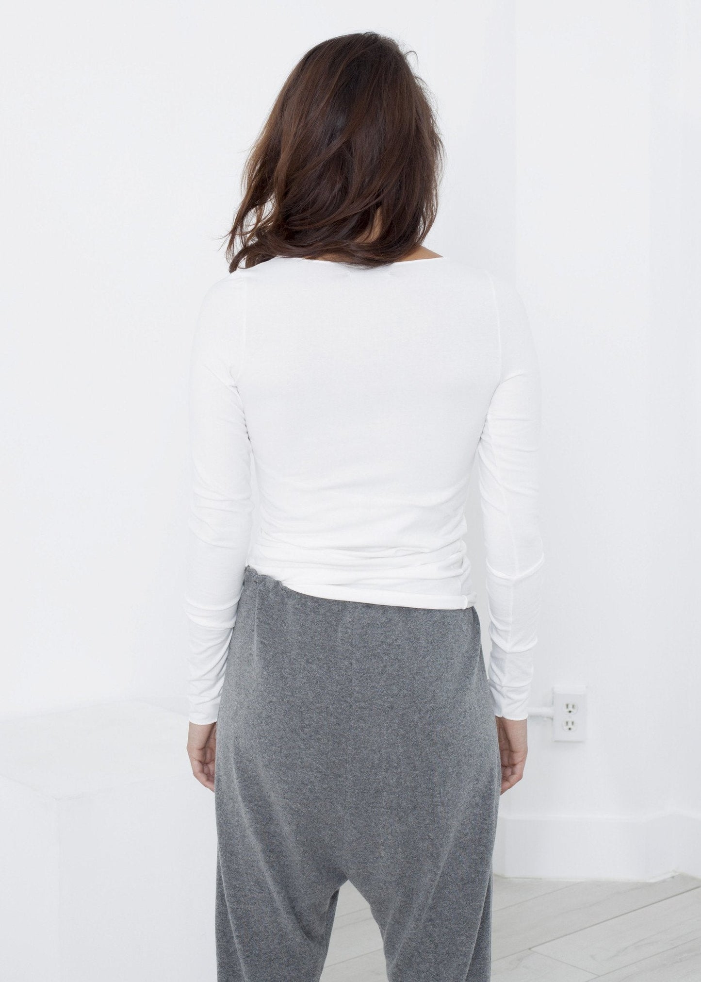 T-shirt stretch en lait