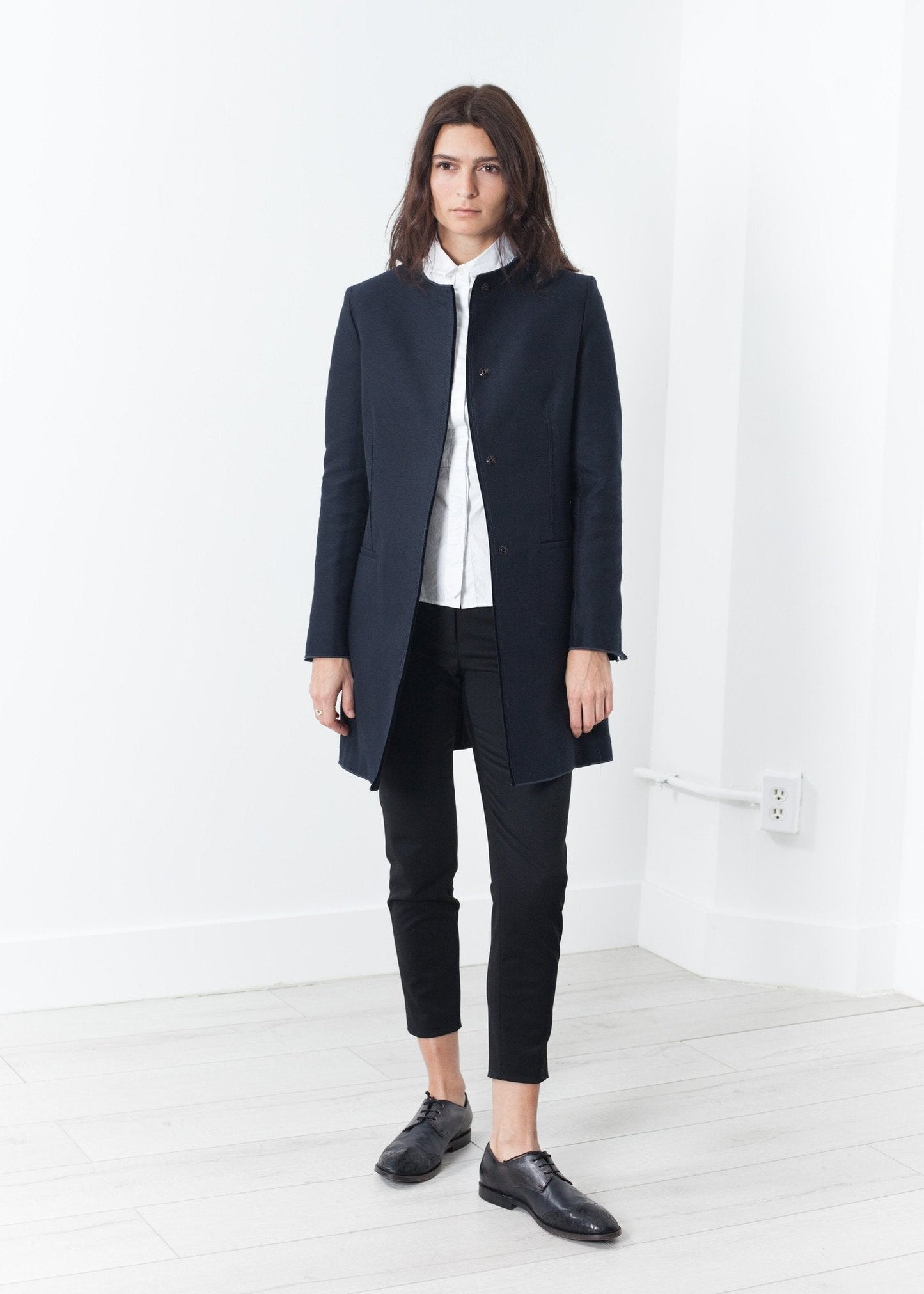 Tessuto-Jacke in Marineblau