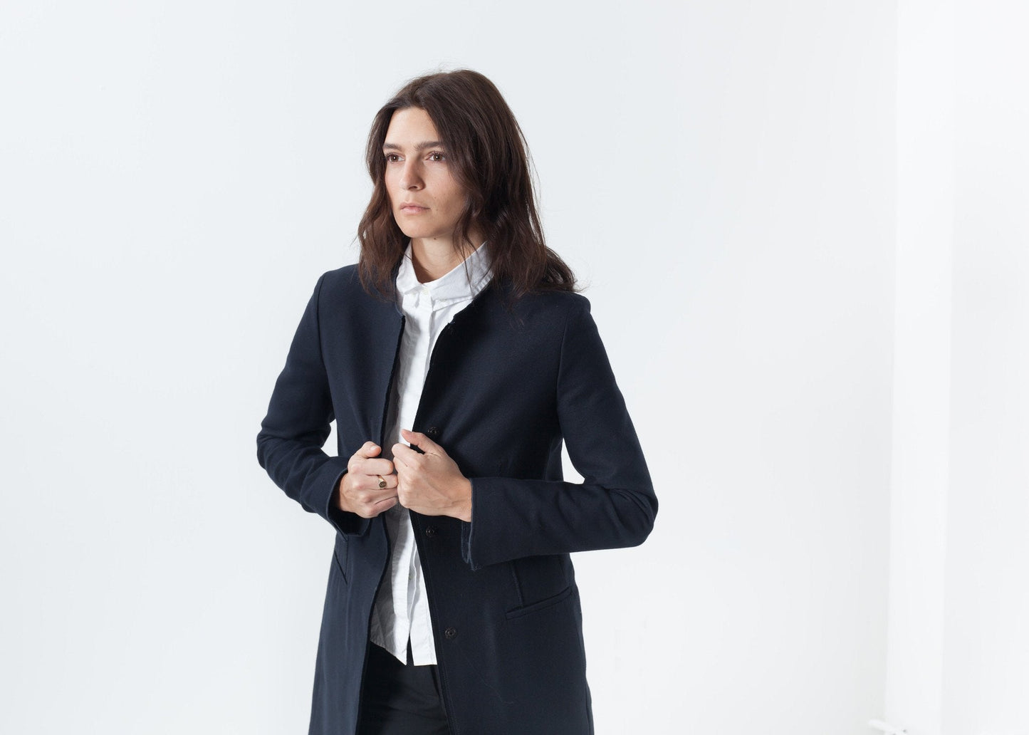 Tessuto-Jacke in Marineblau