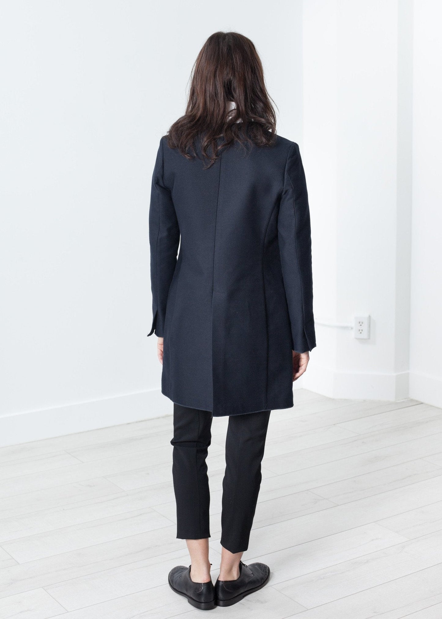 Tessuto-Jacke in Marineblau