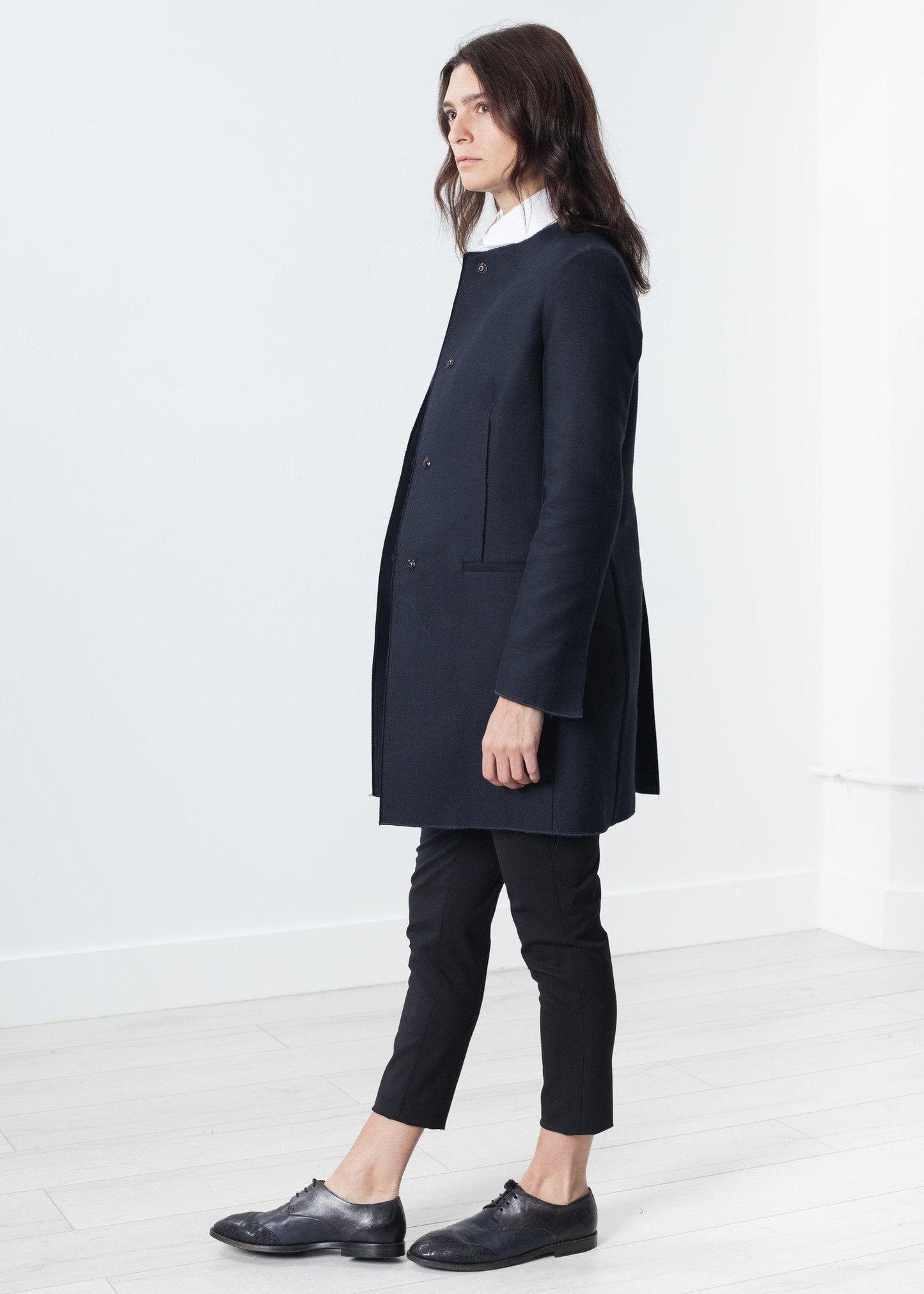 Tessuto-Jacke in Marineblau