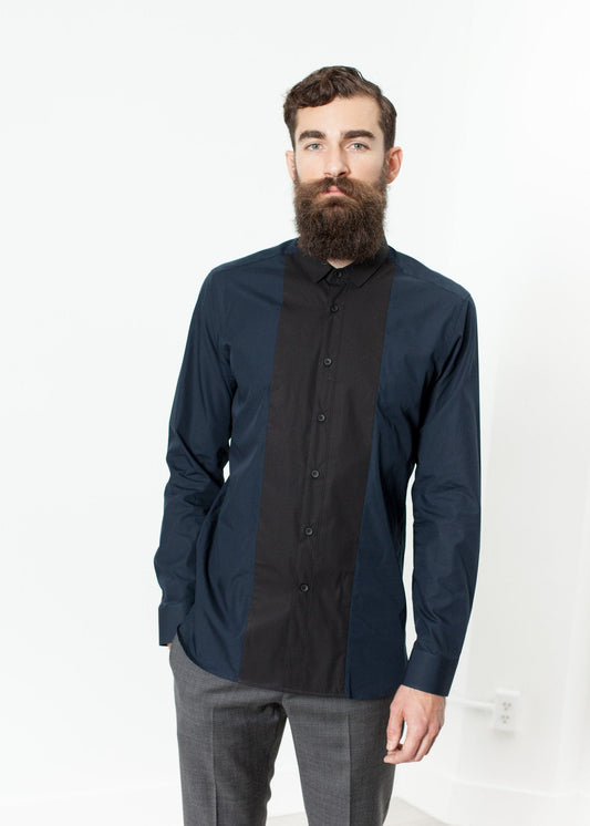Camicia Klassisches Hemd in Marineblau