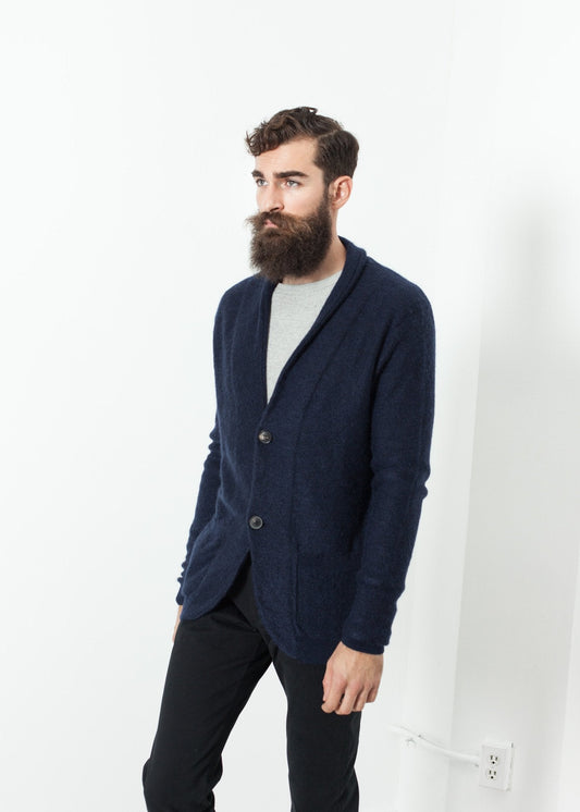 Giacca Mohair-Strickjacke