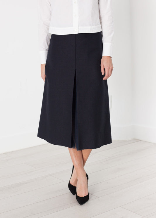 Jupe plissée en tulle bleu marine