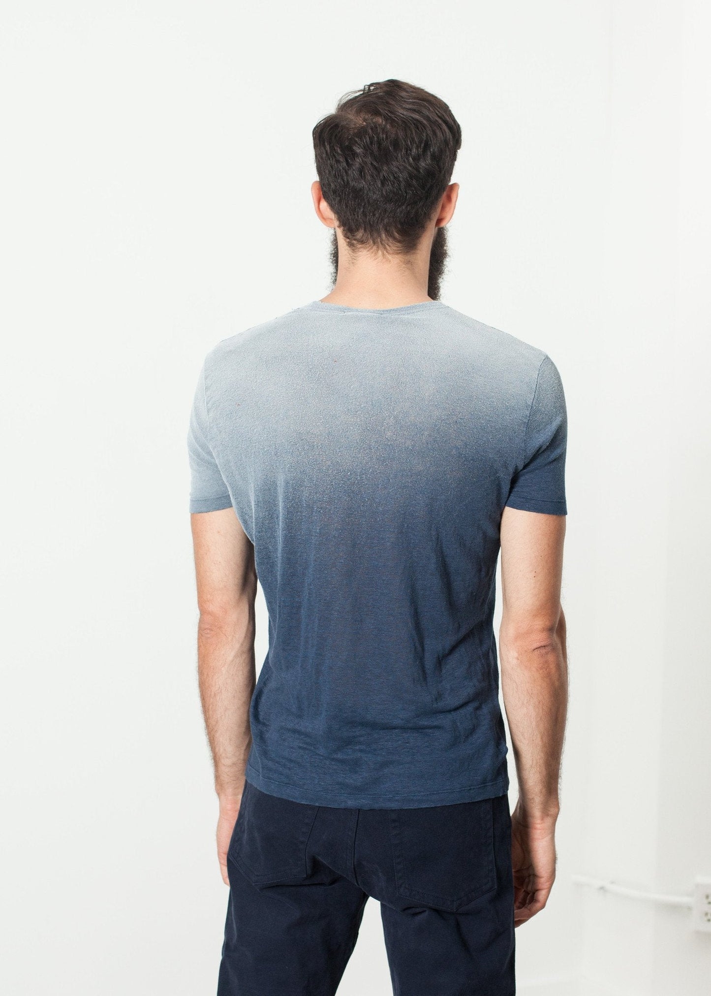 T-Shirt mit Aufdruck in Marineblau