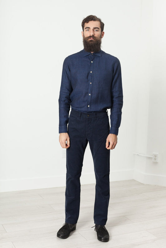 Pantalon en sergé Alex en bleu marine