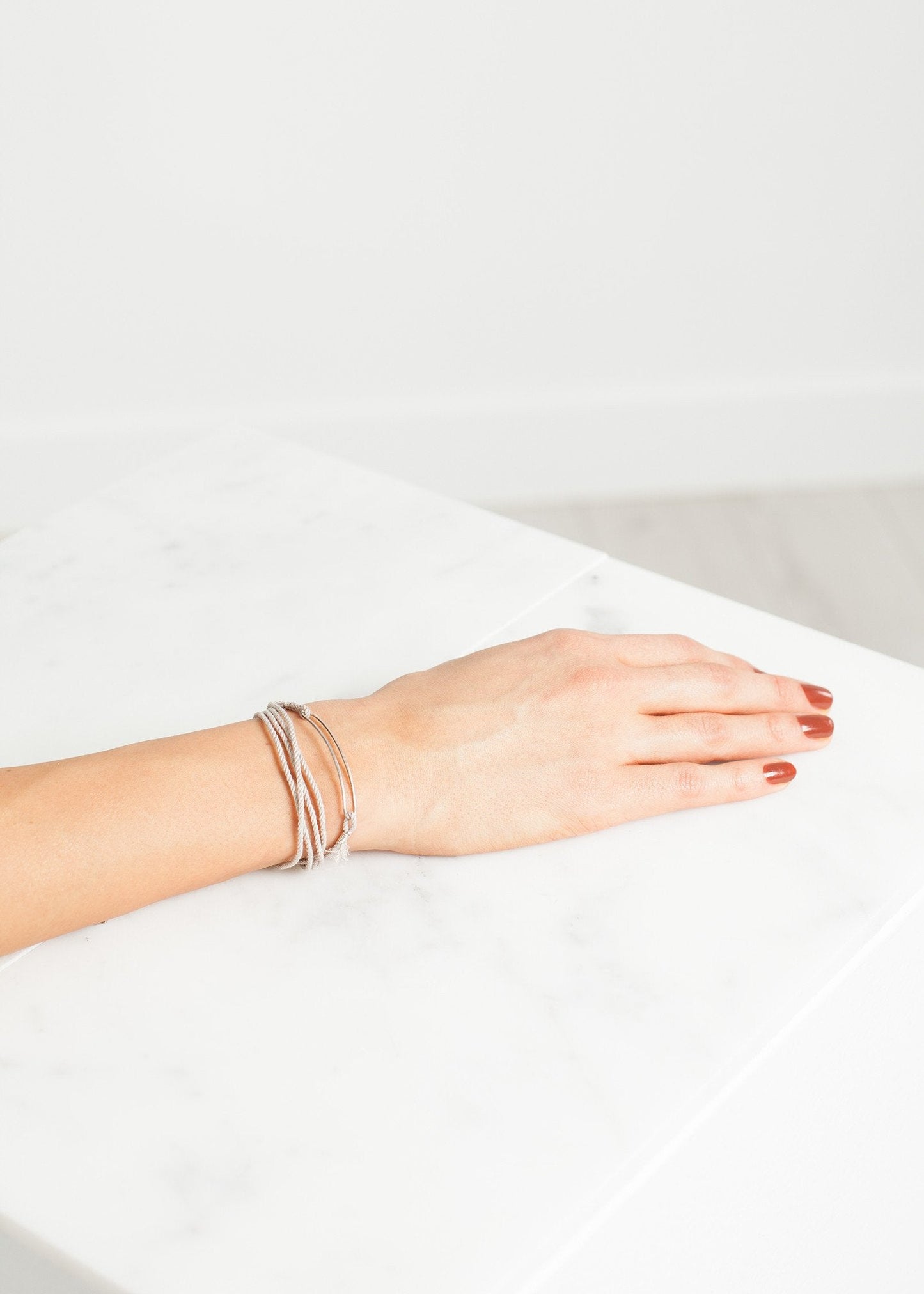 Armband 85 i Grå Siden/Silver