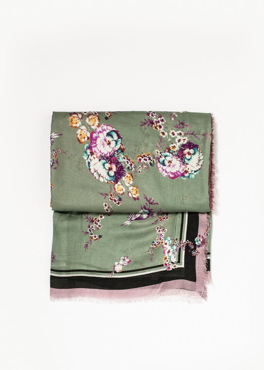 Kaschmirschal mit Blumenmuster