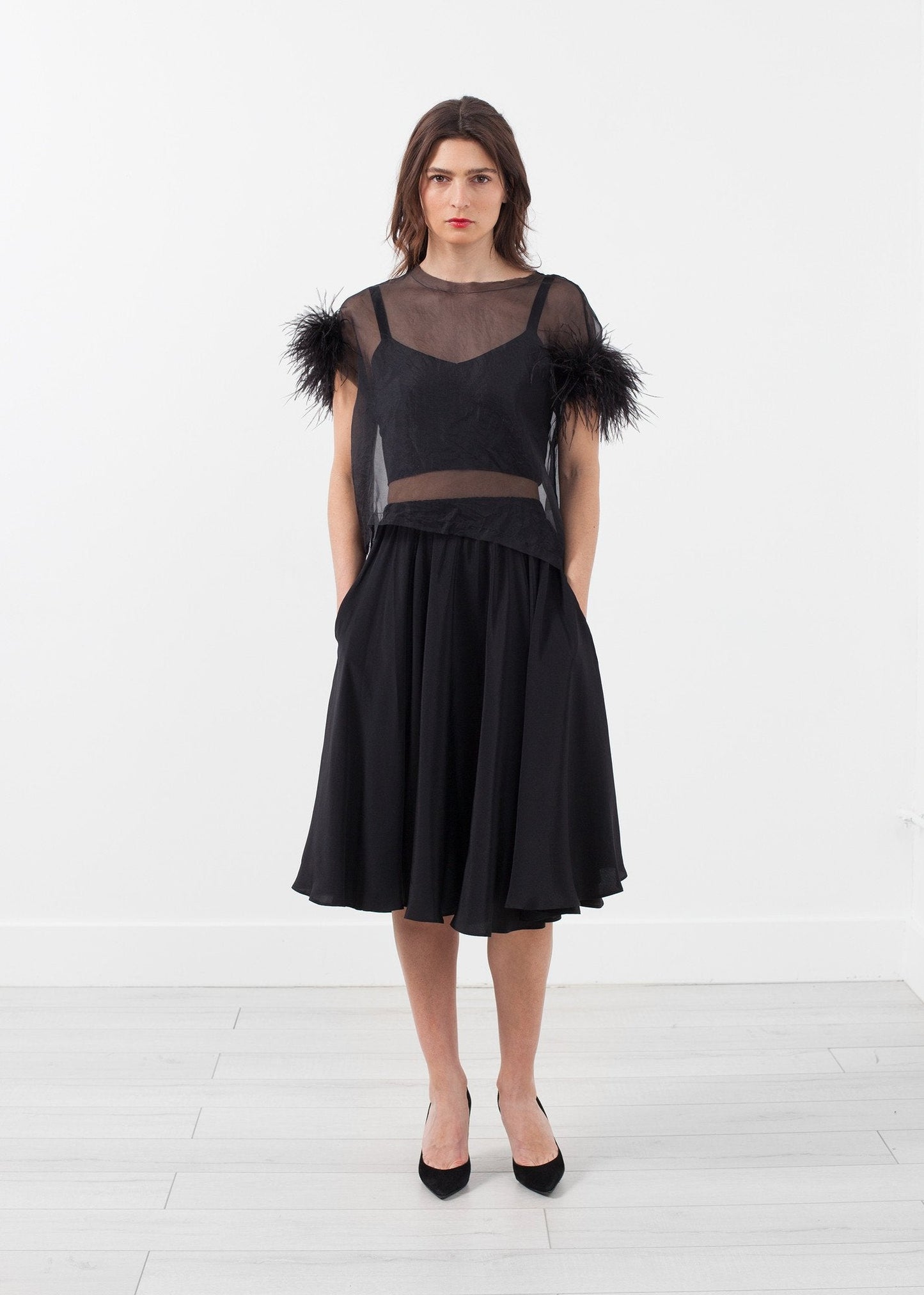 Organza-Feder-Top