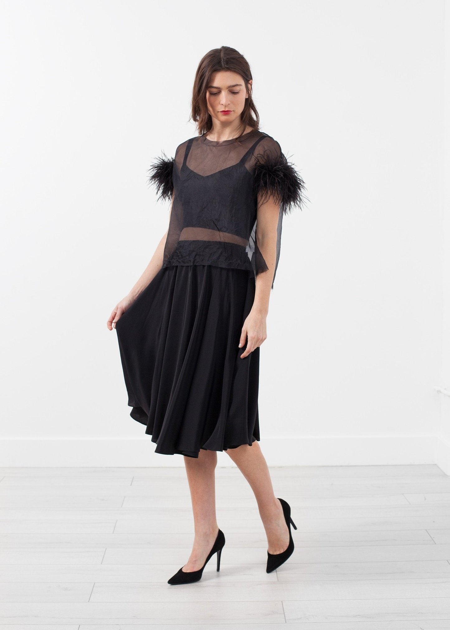 Organza-Feder-Top