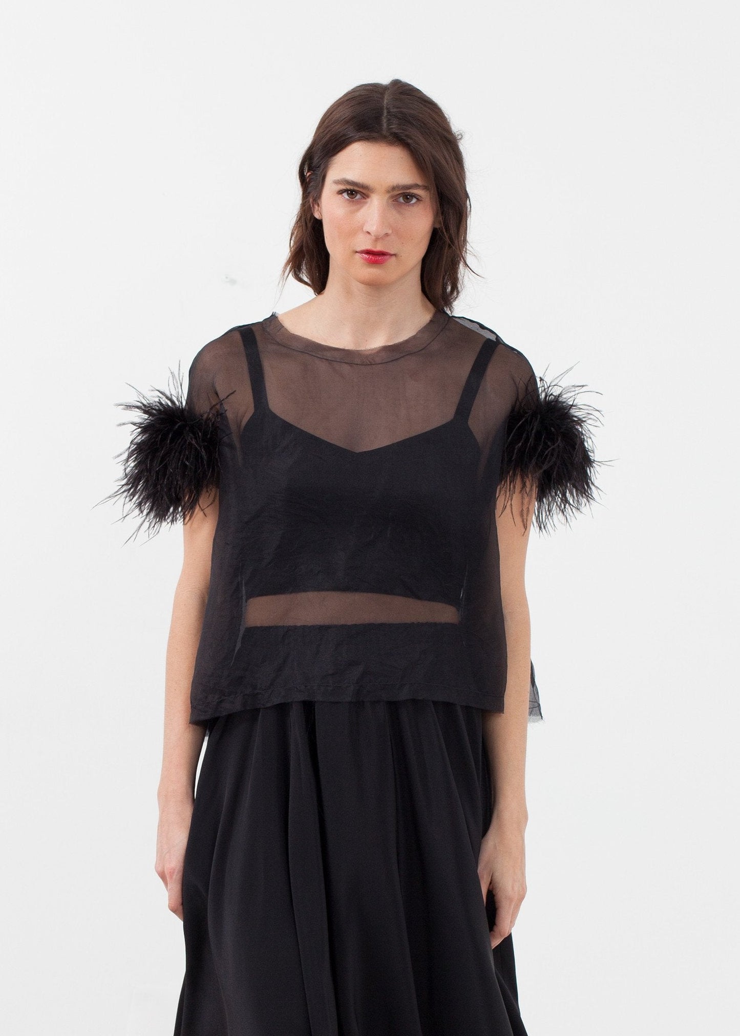 Organza-Feder-Top