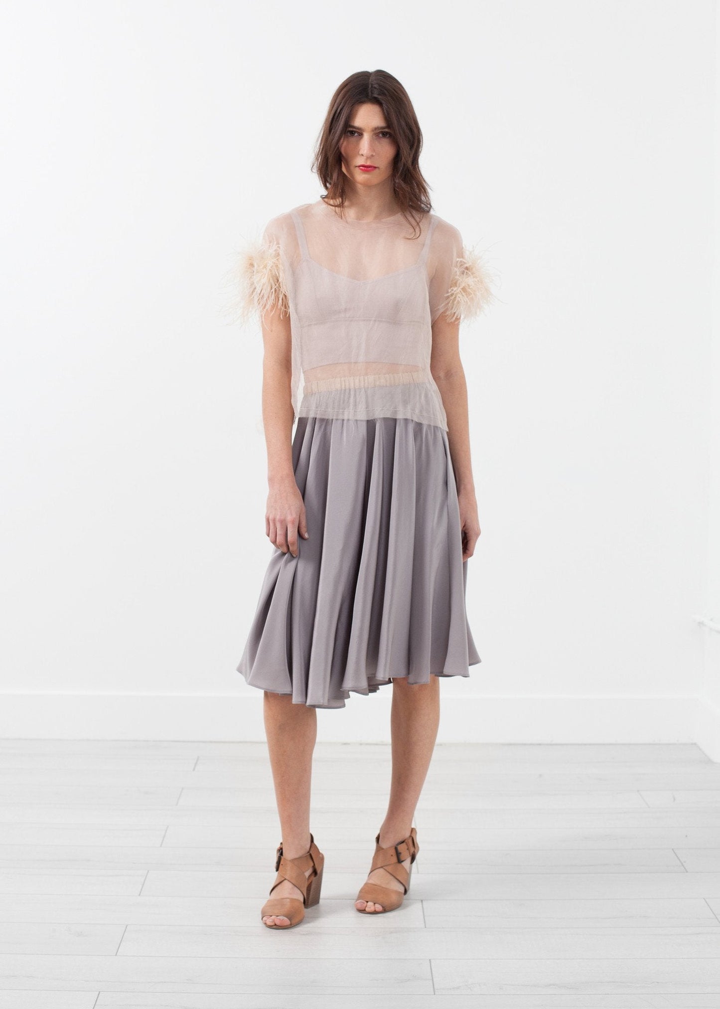 Organza-Feder-Top