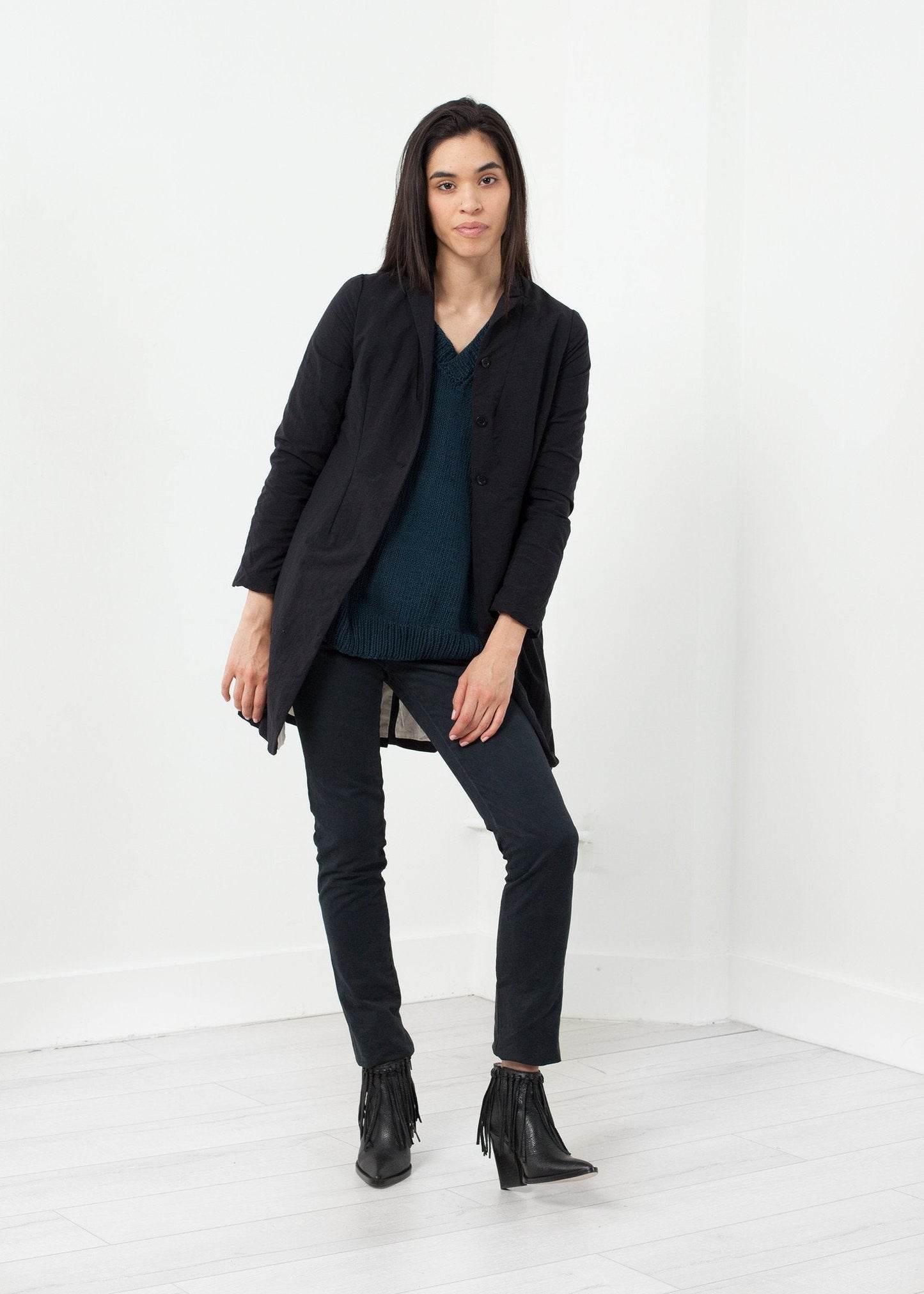 Nylon långjacka