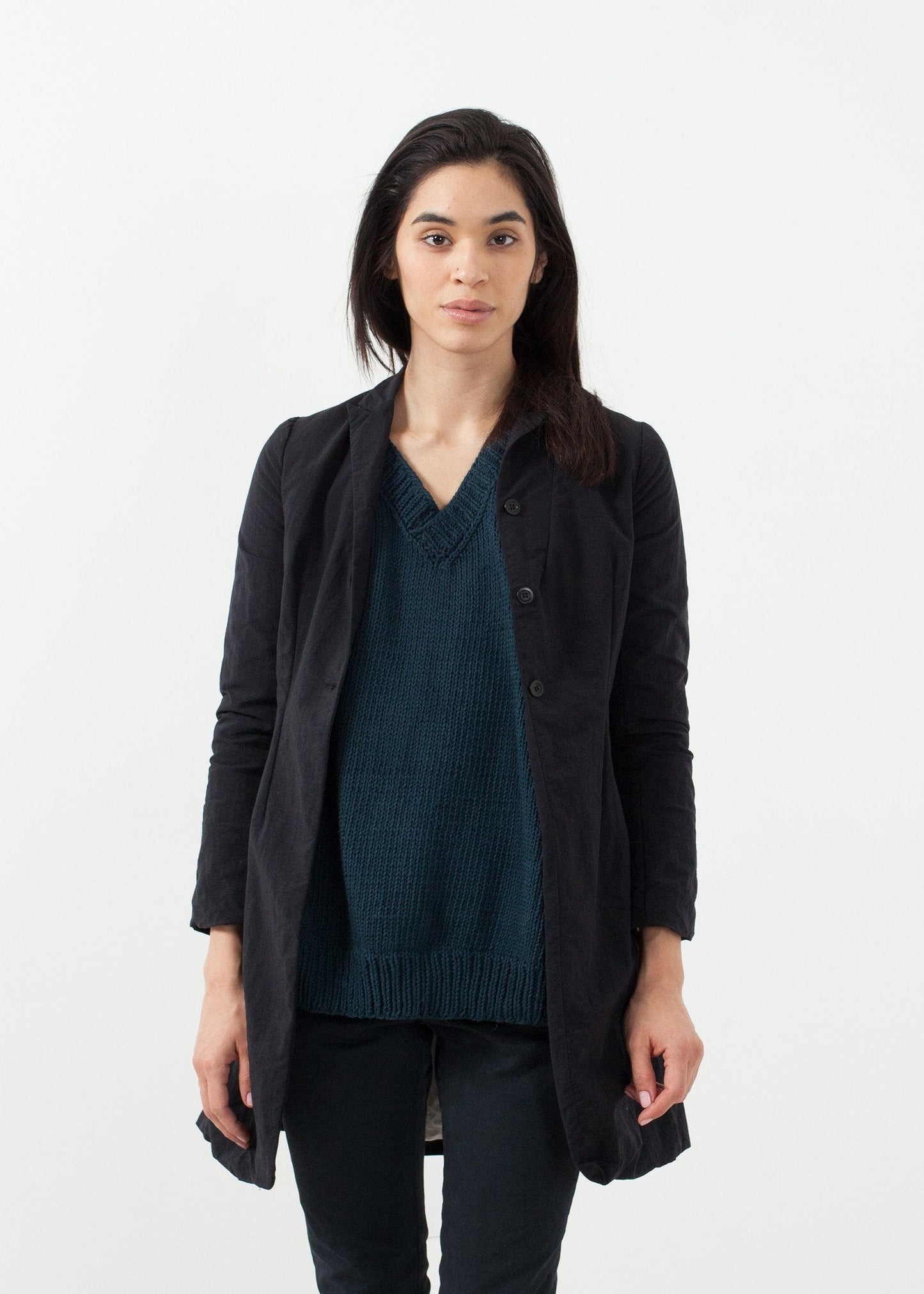 Nylon långjacka