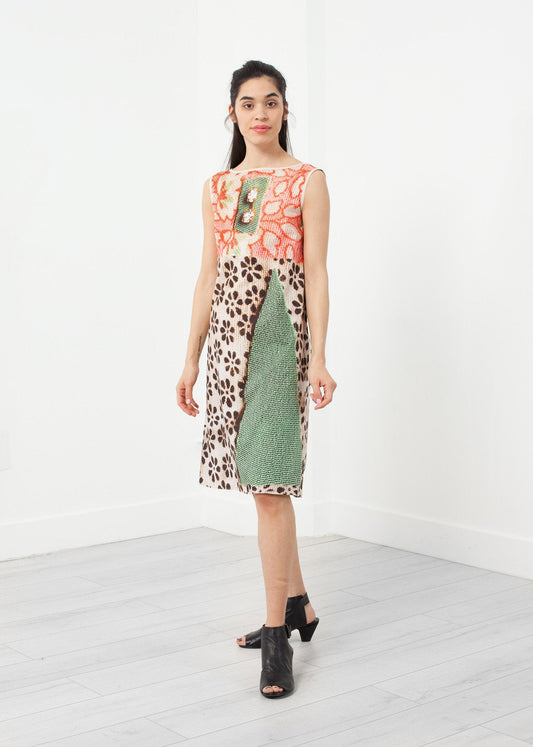 Ärmelloses Kleid mit Blumenmuster