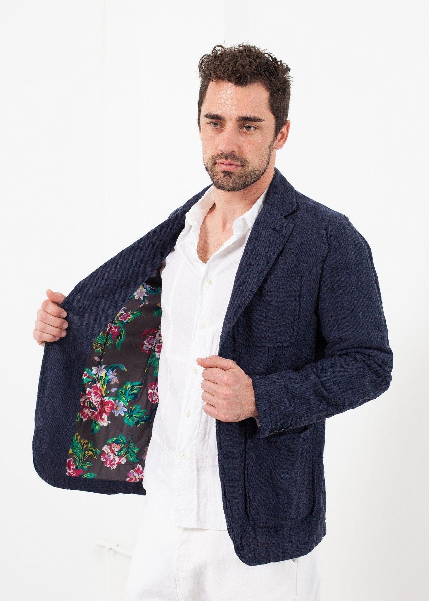 Veste doublée à fleurs