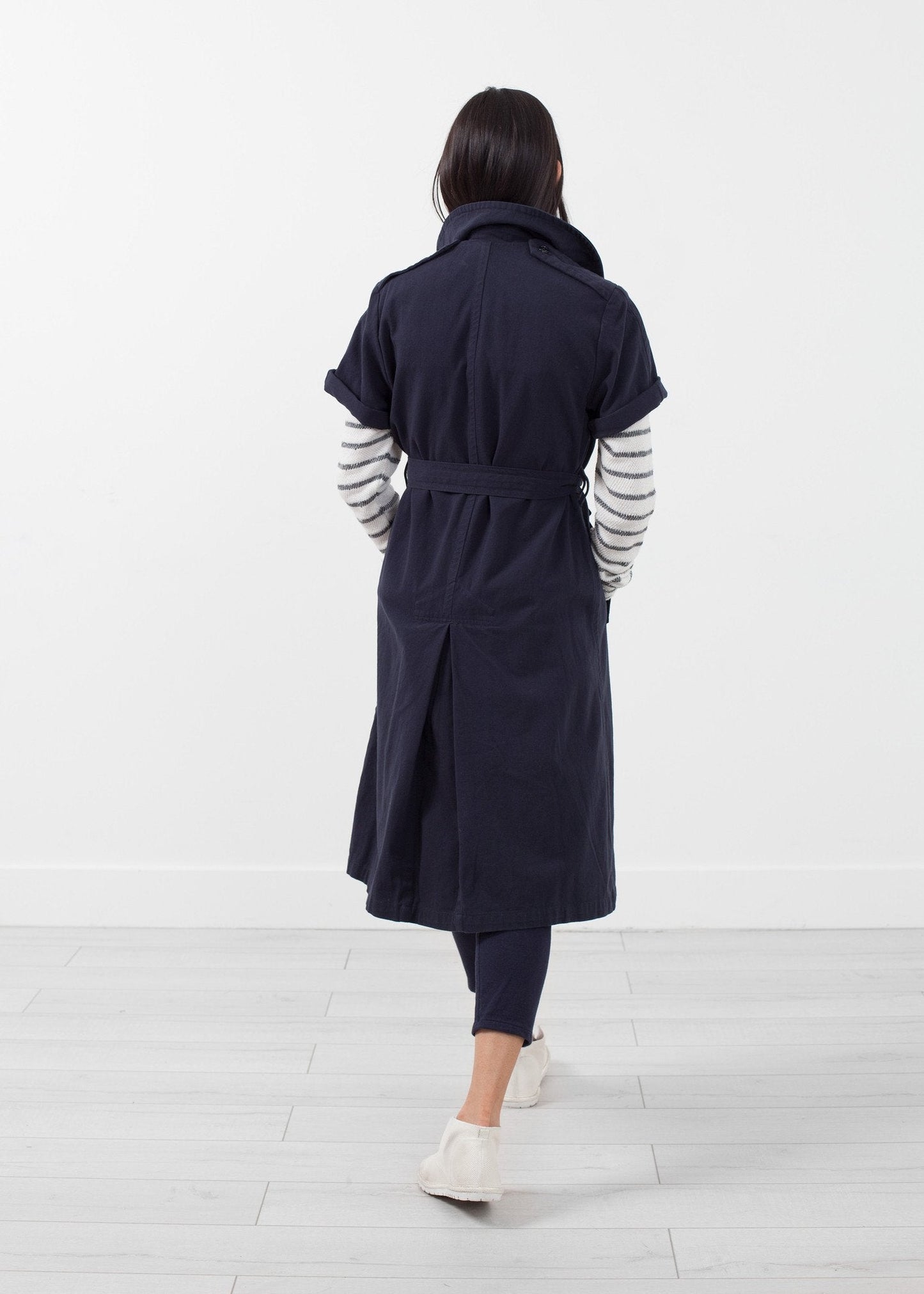 Trenchcoat mit Rollärmeln