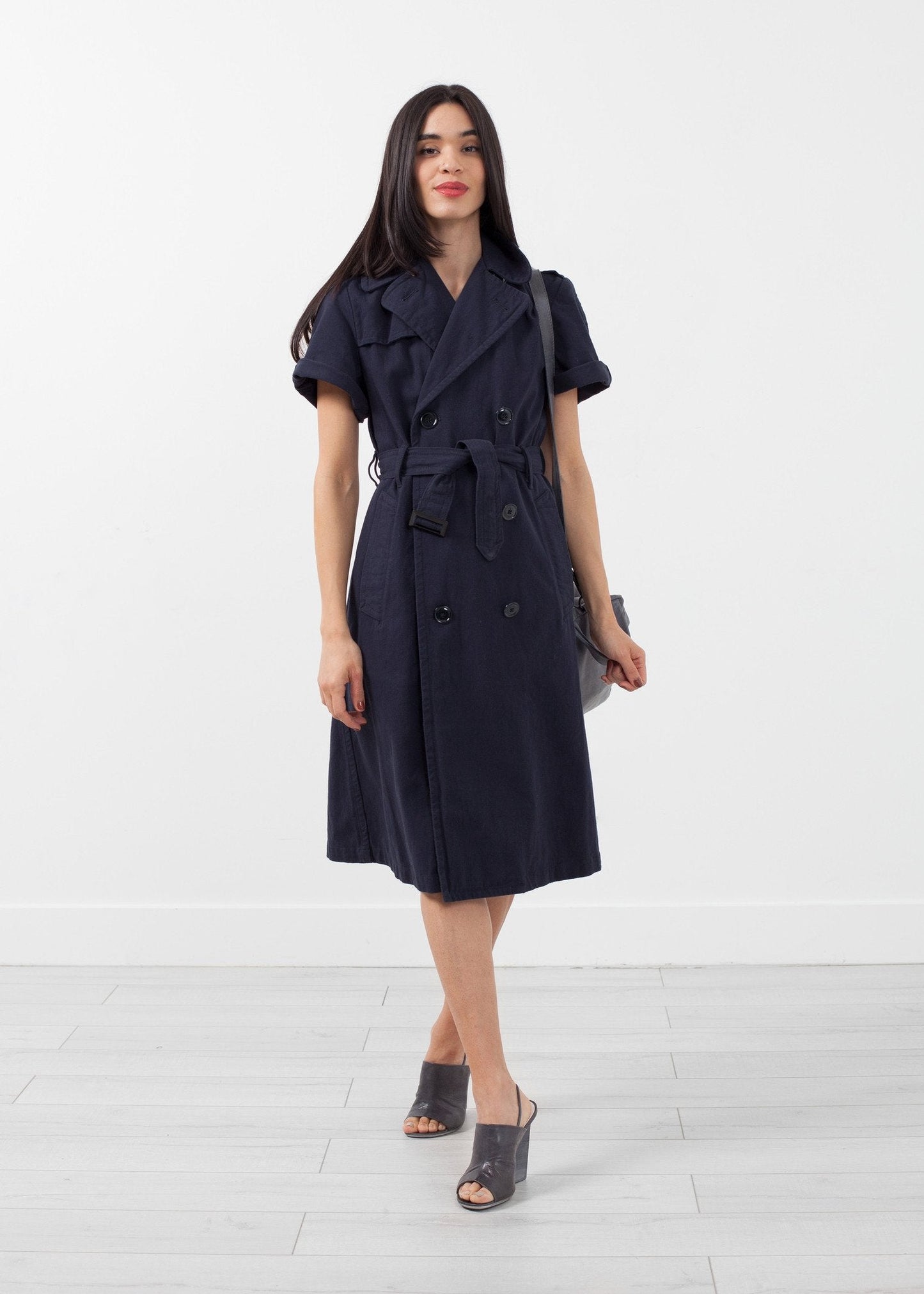 Trenchcoat mit Rollärmeln