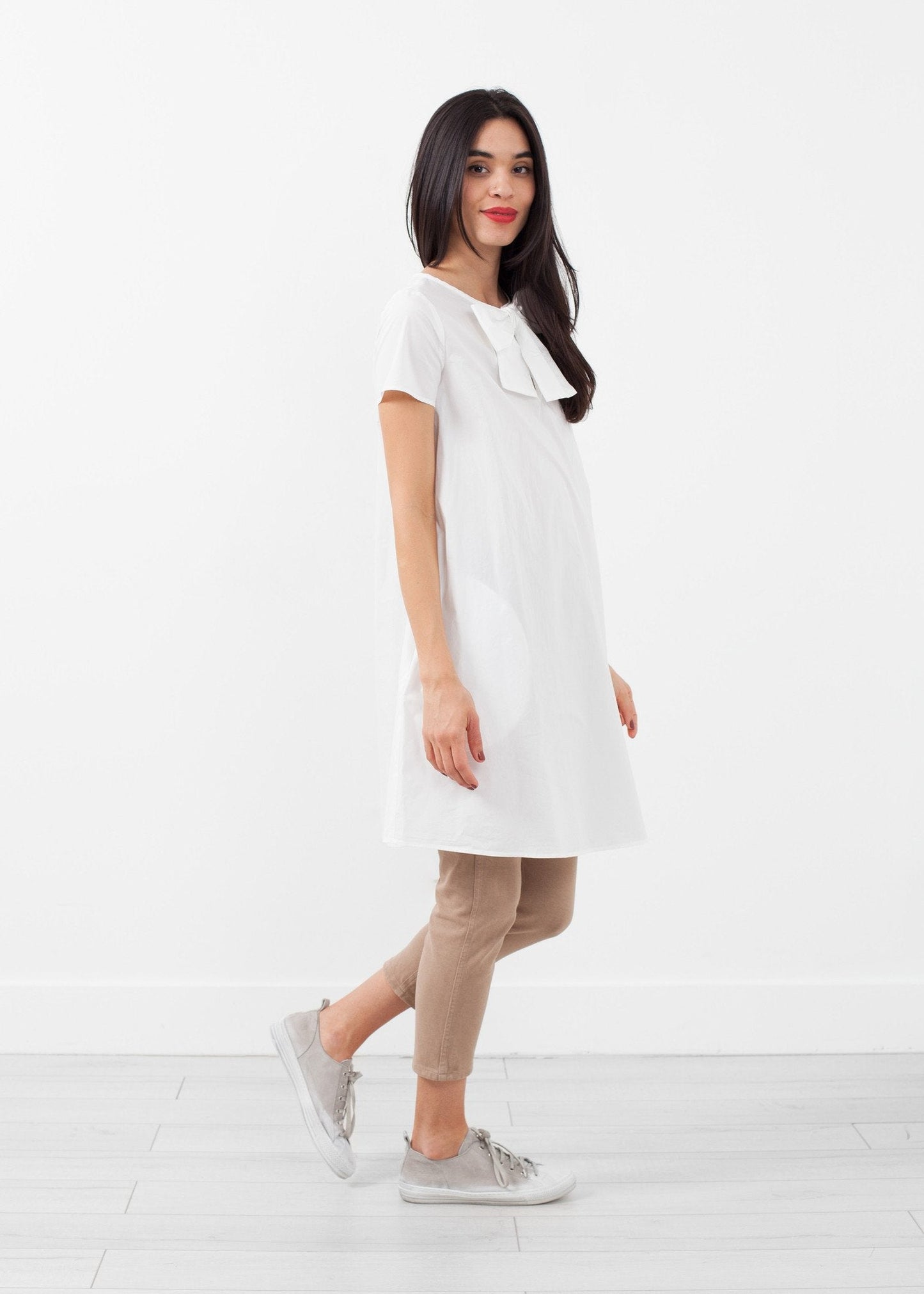 Babydoll rosettklänning