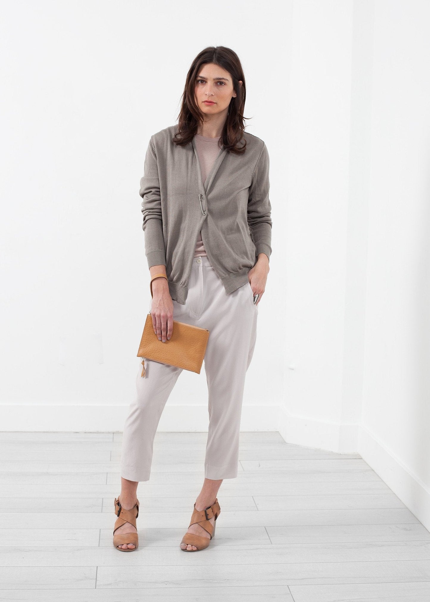 Strickjacke mit Schal
