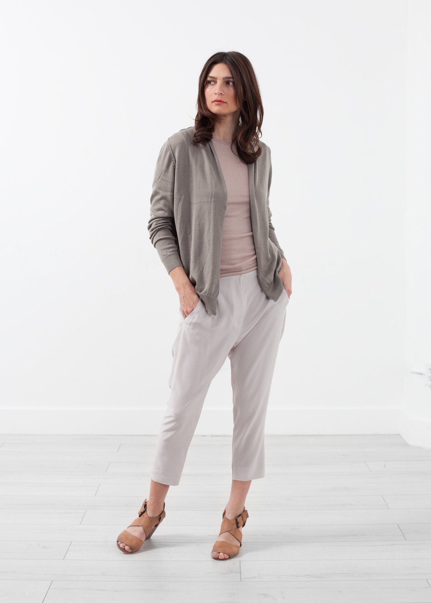 Strickjacke mit Schal