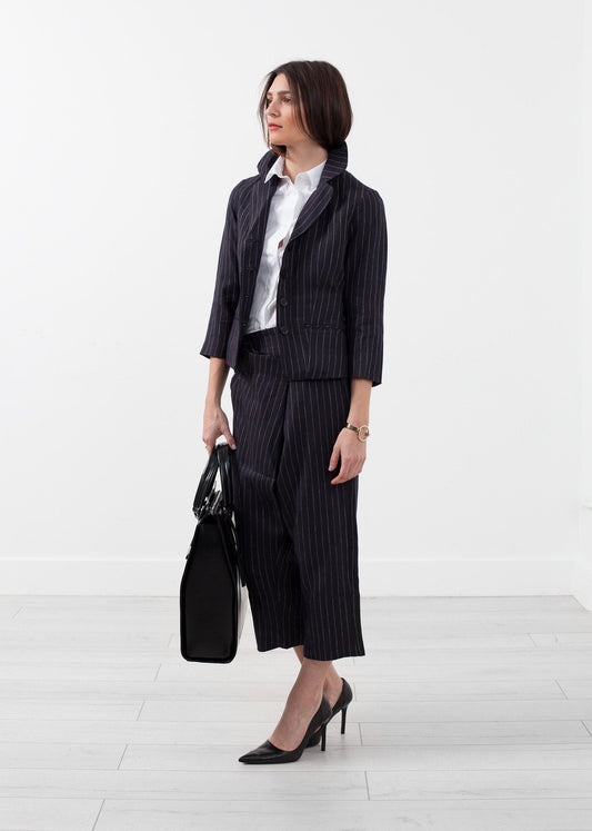 Blazer à fines rayures
