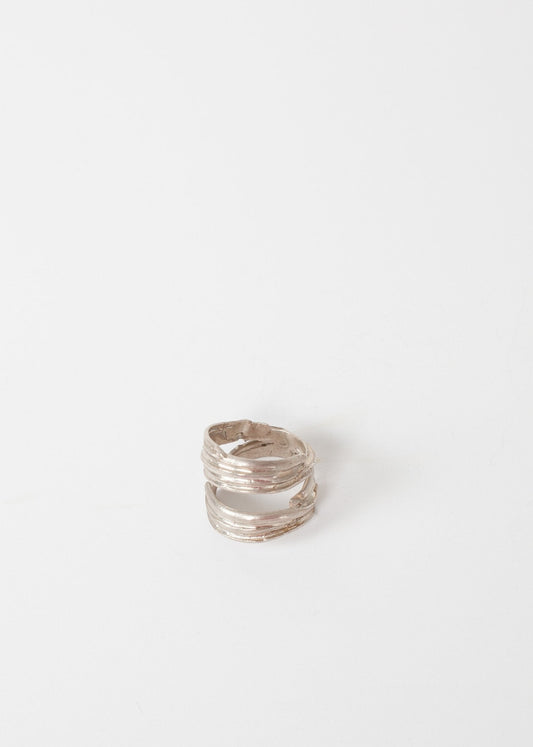 Anneau de bobine d'argent en sterling