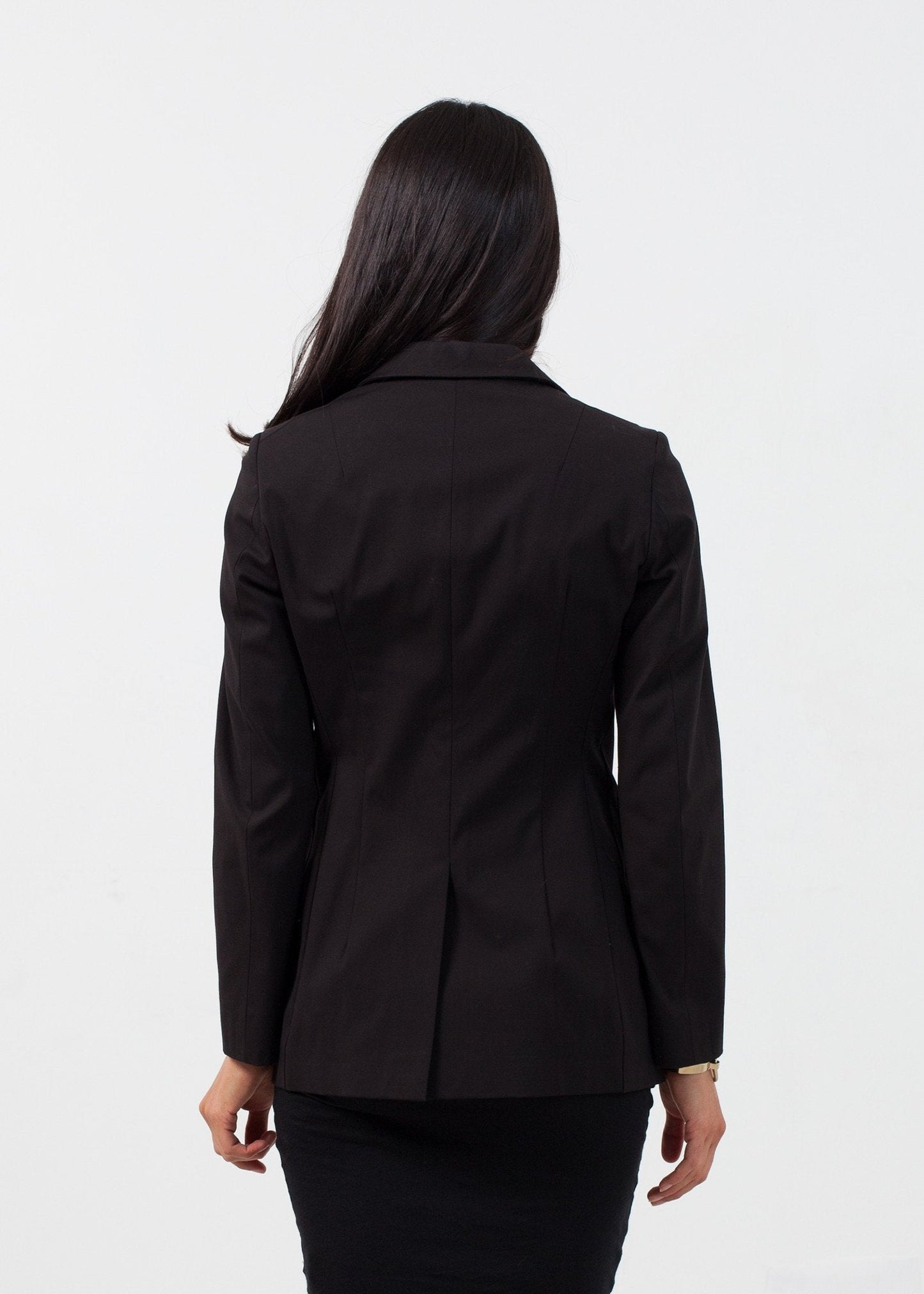 Blazer à double poche en noir