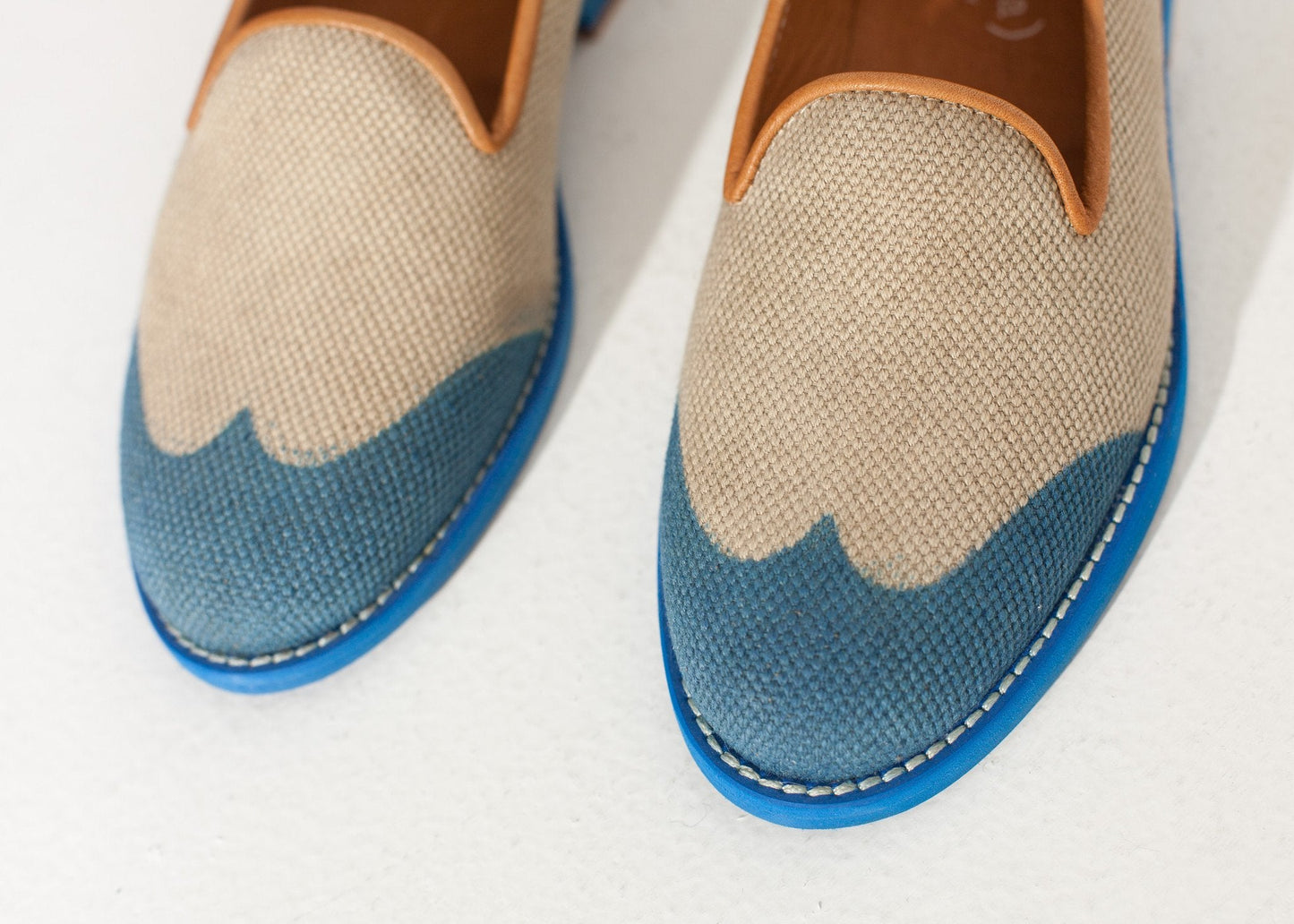 Wingtip Loafer in Blau