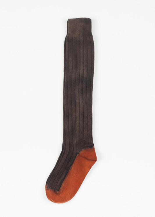 Kaschmir-Stricksocke in Bronze