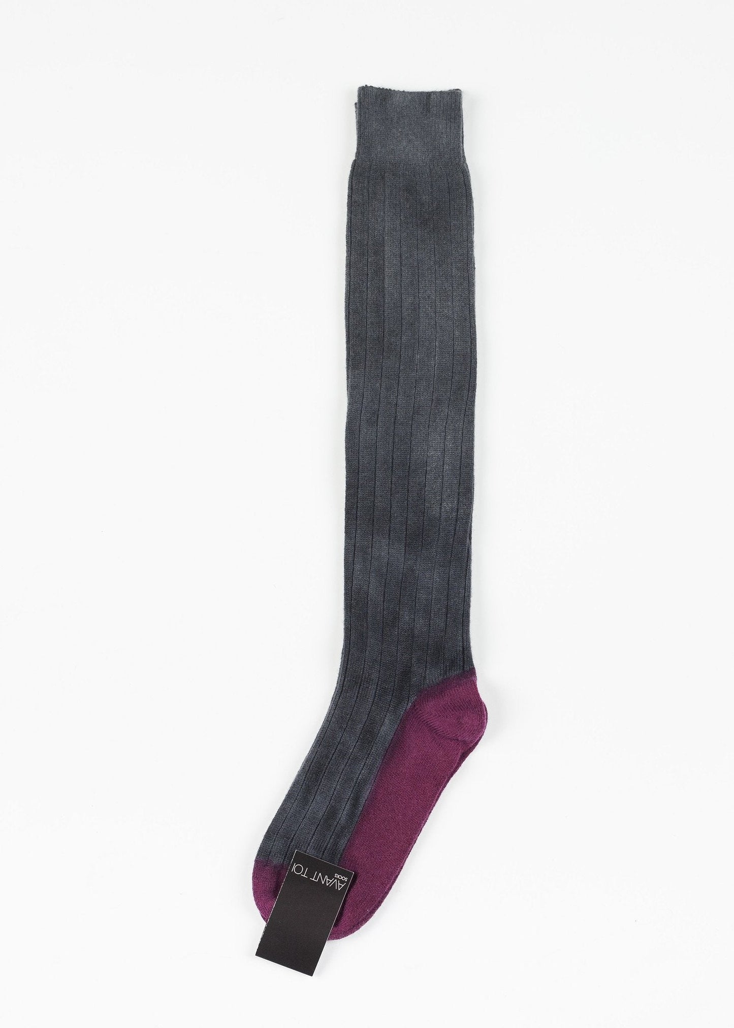 Kaschmir-Stricksocke in Grau